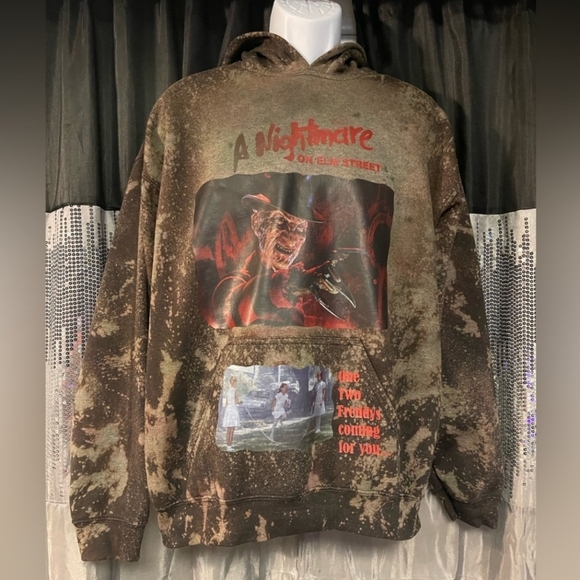 Spencer's Tops - Nightmare on elm street Freddie Krueger Hoodie